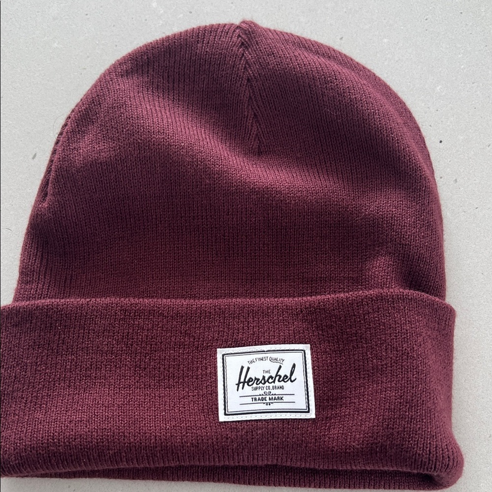 Herschel  Burgundy Beanie